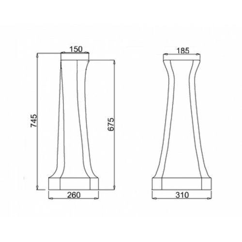 Piétement en céramique Burlington P6 Piétement en céramique Burlington P6