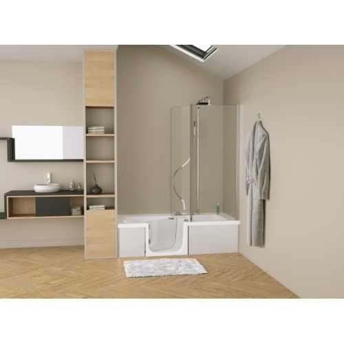 Combiné douche/bain DUO - Pack Design 3 en niche - 180x80cm - Tête à Gauche