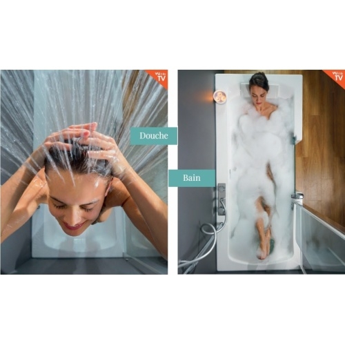Combiné douche/bain DUO - Pack Design 3 en angle - 170x75cm - Tête à droite Bain Douche Combiné douche/bain DUO - Pack Design 3 en angle - 170x75cm - Tête à droite Bain Douche