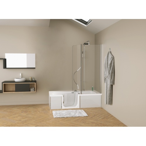 Combiné douche/bain DUO - Pack Design 3 en angle - 170x75cm - Tête à Gauche