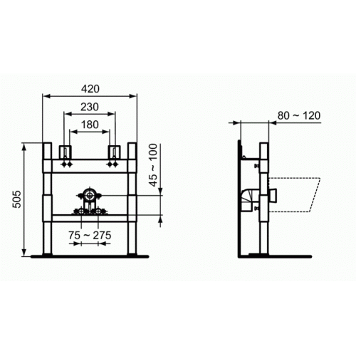 Demi bâti-support PROSYS pour bidet Prosys-R015967 (1) Demi bâti-support PROSYS pour bidet Prosys-R015967 (1)