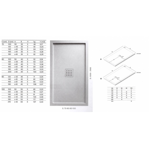 Receveur de douche LISO ENMARCADO Graphite - 100x120cm Liso Enmarcado Schéma Receveur de douche LISO ENMARCADO Graphite - 100x120cm Liso Enmarcado Schéma