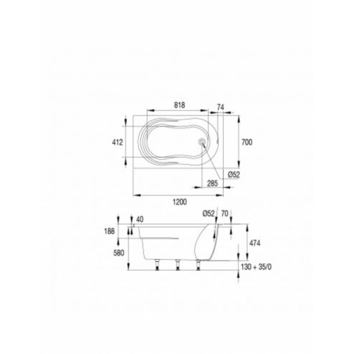 Baignoire compacte NOMADE 120x70cm 675200 001 87 _3 Baignoire compacte NOMADE 120x70cm 675200 001 87 _3