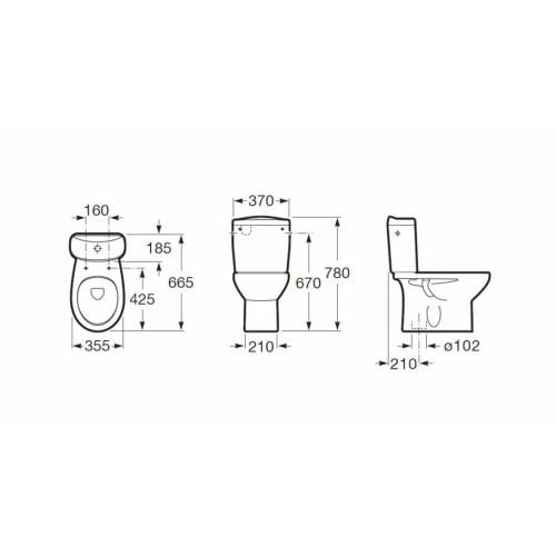 Pack WC au sol VICTORIA SV A349393000_Schéma