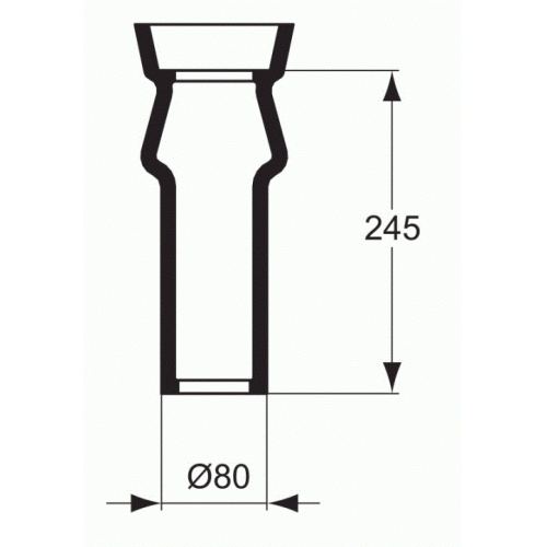 Tubulure longue pour pack WC ASPIRAMBO Porcher_P2860 Tubulure longue pour pack WC ASPIRAMBO Porcher_P2860