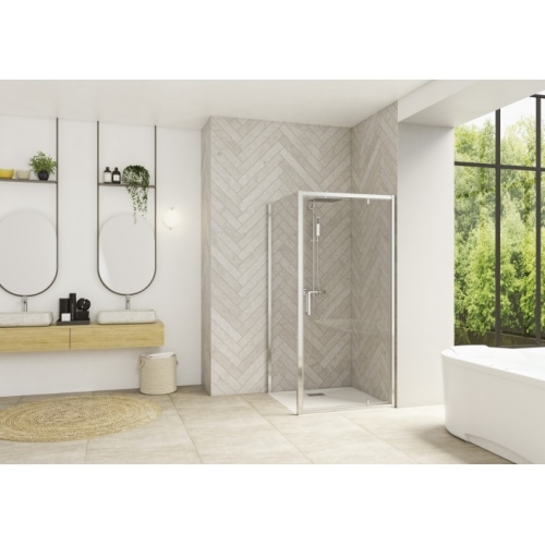 Paroi pivotante SMART DESIGN P avec seuil - Chromé - Transparent - 70cm Smart_Design_P+F_CTN Paroi pivotante SMART DESIGN P avec seuil - Chromé - Transparent - 70cm Smart_Design_P+F_CTN