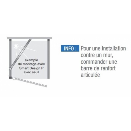 Barre de renfort articulée chromée - 100 cm maxi RENFORT 17 Barre de renfort articulée chromée - 100 cm maxi RENFORT 17