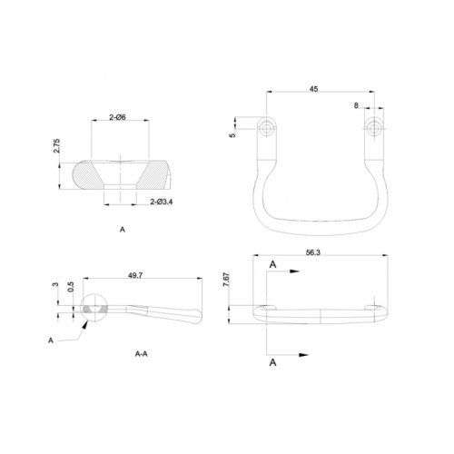 Poignées d'hygiène pour abattant WC Burlington Nickel brossé A51 2D Poignées d'hygiène pour abattant WC Burlington Nickel brossé A51 2D