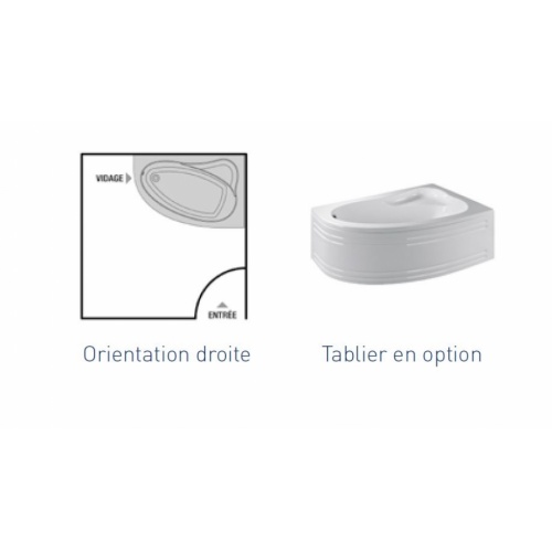 Baignoire d'angle gain de place ARCHIPEL 150x100 cm - Version droite 67480000187_ Baignoire d'angle gain de place ARCHIPEL 150x100 cm - Version droite 67480000187_