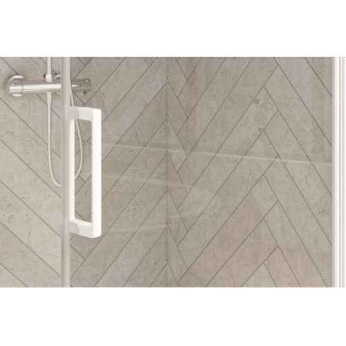 Paroi pivotante Smart Design P sans seuil - Blanc - Cosmos - 120cm zoom-smart-design-poignee-blanche Paroi pivotante Smart Design P sans seuil - Blanc - Cosmos - 120cm zoom-smart-design-poignee-blanche