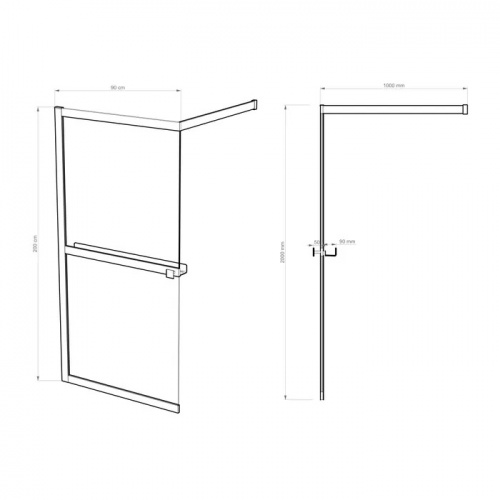 Paroi walk-in LEXIE avec étagère et porte-serviette - 90cm 829125_LEXIE-Walk-in__Photo-4 Paroi walk-in LEXIE avec étagère et porte-serviette - 90cm 829125_LEXIE-Walk-in__Photo-4