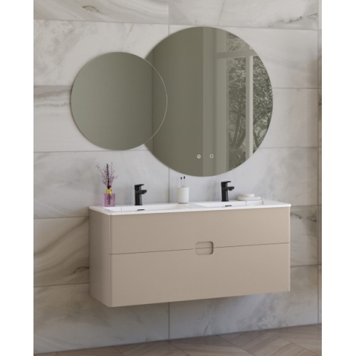 Meuble double vasque ALLURE Latte Mat 120cm Meuble double vasque ALLURE Latte Mat 120cm