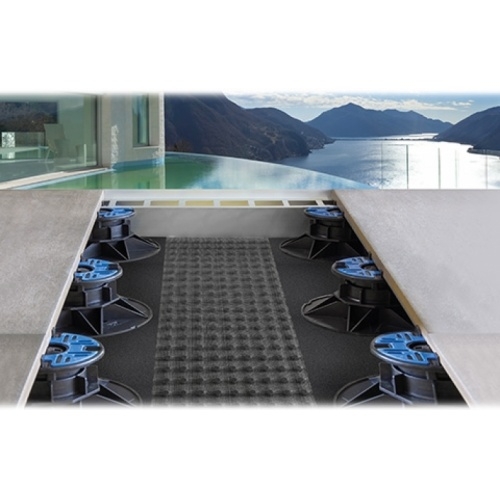 Natte de drainage pour revêtements extérieurs DURABASE DD 80++ 12.5 m² 01304_DD80__grau_01 Natte de drainage pour revêtements extérieurs DURABASE DD 80++ 12.5 m² 01304_DD80__grau_01