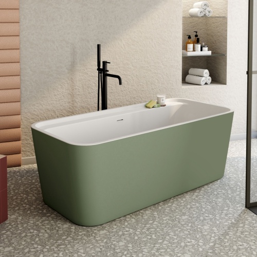 Baignoire ilot ou murale KAMBIA Vert Eucalyptus