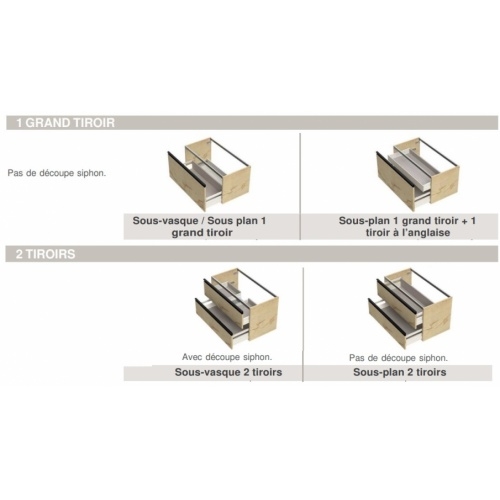 Meuble de salle de bain TOSCANE Noyer Tabac et Marbre Carrare TOSCANE Caisson Meuble de salle de bain TOSCANE Noyer Tabac et Marbre Carrare TOSCANE Caisson