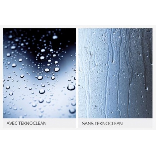 Porte battante ARCOIRIS PLUS AC-210 Verre Satiné Whole - Droite - Argent - 90cm Tecknoclean