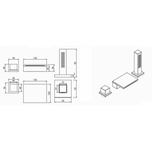 Robinetterie bord de baignoire FLY 2 Chrome FLY 2 Schéma