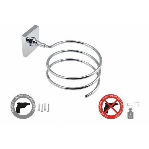 Support Sèche-cheveux FUJI Chrome FJ551300100-3 Support Sèche-cheveux FUJI Chrome FJ551300100-3