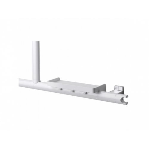 Barre de douche en T ou en L ARSIS Blanc & Chromé Mat 049920_2