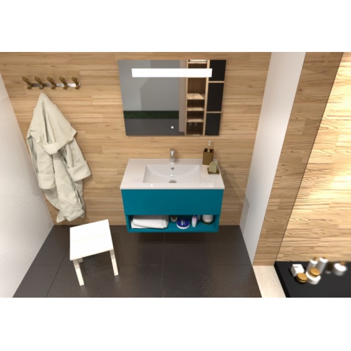 Meuble simple vasque DROSERA 80cm Canard - Sans Miroir DROSERA-80-canard_2