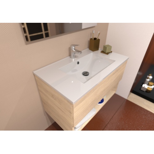 Meuble simple vasque DROSERA 80cm Chêne Clair - Sans Miroir DROSERA-80-chene clair_4 Meuble simple vasque DROSERA 80cm Chêne Clair - Sans Miroir DROSERA-80-chene clair_4