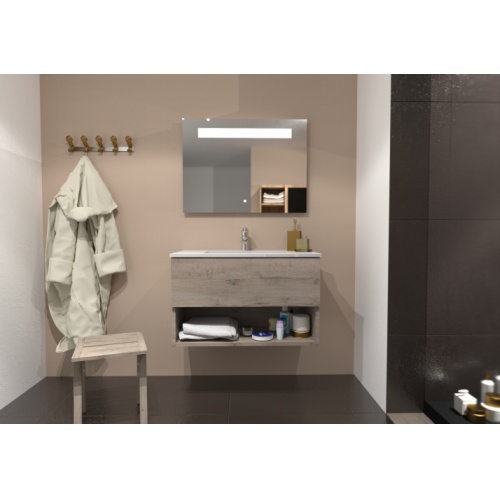 Meuble simple vasque DROSERA 80cm Chêne Gris - Sans Miroir DROSERA-80-chene gris_1 Meuble simple vasque DROSERA 80cm Chêne Gris - Sans Miroir DROSERA-80-chene gris_1