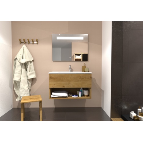 Meuble simple vasque DROSERA 80cm Chêne Minnesota - Sans Miroir DROSERA-80-minnesota_1