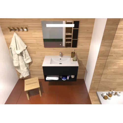 Meuble simple vasque DROSERA 80cm Noir DROSERA-80-noir_2 Meuble simple vasque DROSERA 80cm Noir DROSERA-80-noir_2