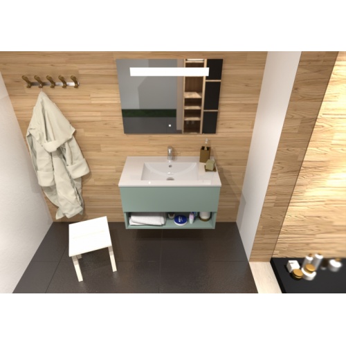 Meuble simple vasque DROSERA 80cm Sauge - Sans Miroir DROSERA-80-sauge_2 Meuble simple vasque DROSERA 80cm Sauge - Sans Miroir DROSERA-80-sauge_2