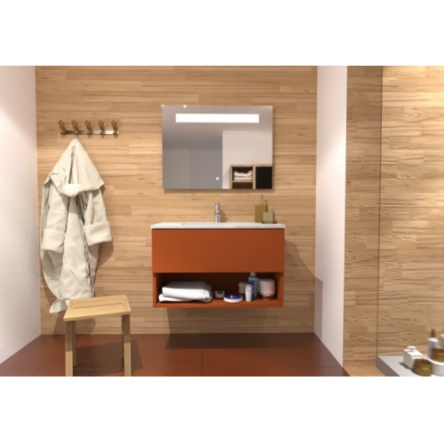 Meuble simple vasque DROSERA 80cm Terracotta - Sans Miroir DROSERA-80-terracotta_1