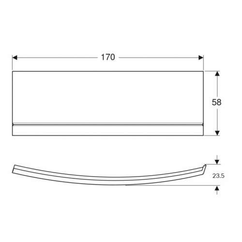 Tablier frontal RENOVA ESQUISSE Droit 170cm Tablier Droite_2 Tablier frontal RENOVA ESQUISSE Droit 170cm Tablier Droite_2