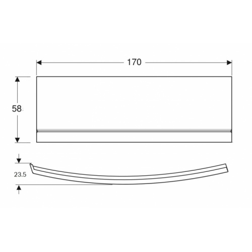 Tablier frontal RENOVA ESQUISSE Gauche 170cm Tablier Gauche_2