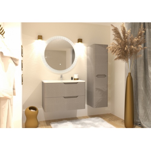 Colonne de salle de bain LUNA 135cm Tissé Lin Luna-80-ficelle-Perle