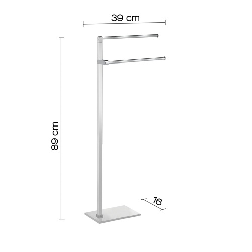 Porte serviettes sur pied Chromé G Maine 783113 78311300000Schéma