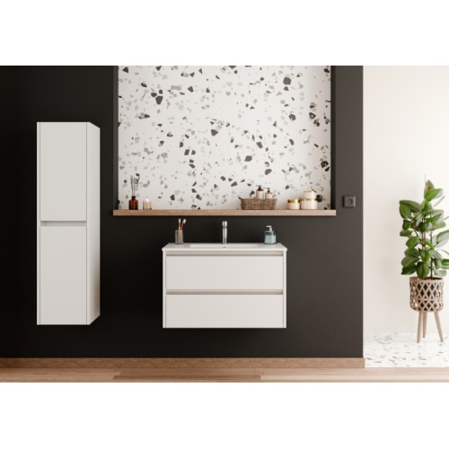 Meuble vasque JUPITER 3.0 Blanc Brillant 80 cm - SANS miroir Meuble vasque JUPITER 3.0 Blanc Brillant 80 cm - SANS miroir