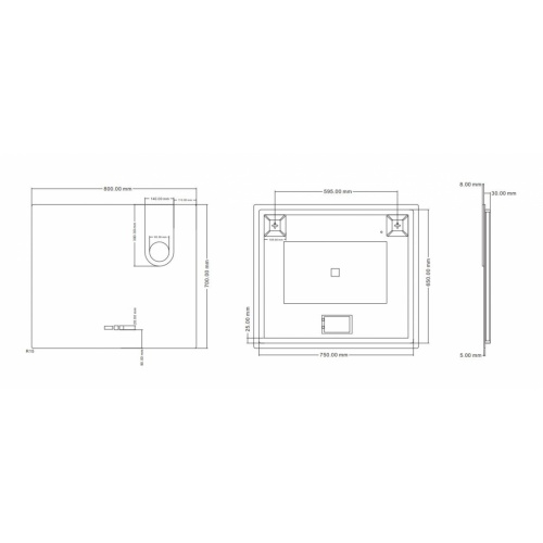 Meuble vasque JUPITER 3.0 Bois Clair 80cm avec Miroir ELEGANCE ELEGANCE 80 Schéma Meuble vasque JUPITER 3.0 Bois Clair 80cm avec Miroir ELEGANCE ELEGANCE 80 Schéma