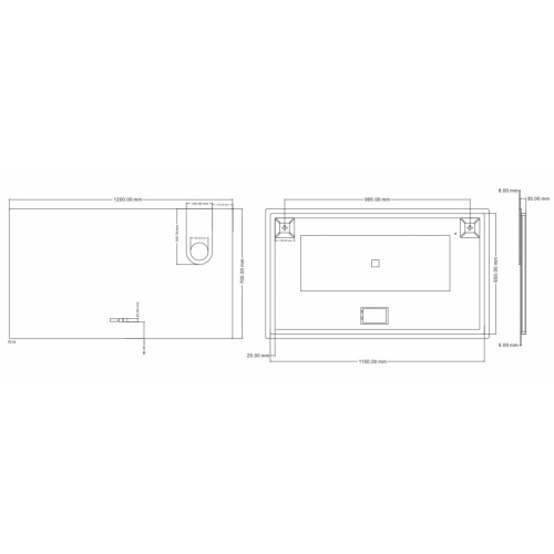 Meuble double vasque JUPITER 3.0 Bois Foncé 120cm avec Miroir ELEGANCE ELEGANCE 120 Schéma Meuble double vasque JUPITER 3.0 Bois Foncé 120cm avec Miroir ELEGANCE ELEGANCE 120 Schéma
