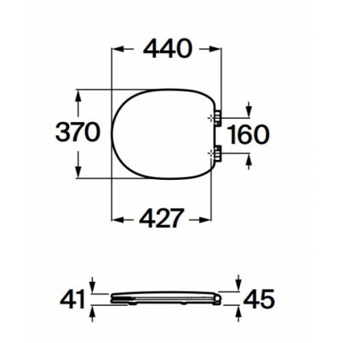 Pack WC au sol rétro CARMEN sans bride Noir Brillant A801B5256B Schéma