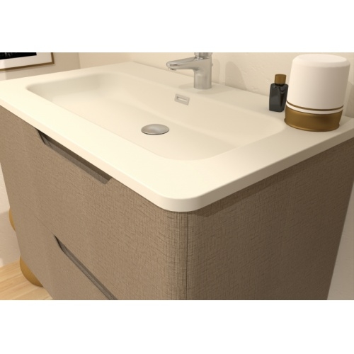 Meuble vasque LUNA Tissé Lin 80cm avec miroir Reflet Luna-80-2T-tissé lin_2