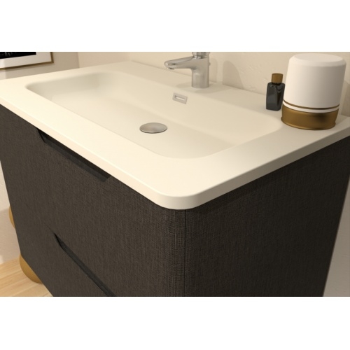 Meuble vasque LUNA Tissé Gris 80 cm - SANS miroir Luna-80-2T-Tissé gris_2 Meuble vasque LUNA Tissé Gris 80 cm - SANS miroir Luna-80-2T-Tissé gris_2