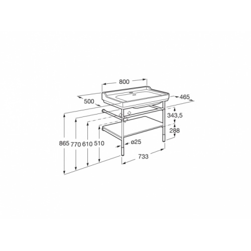 Ensemble CARMEN vasque sur pied en acier 80cm - 3 trous de robinetterie Carmen_851370425 Ensemble CARMEN vasque sur pied en acier 80cm - 3 trous de robinetterie Carmen_851370425