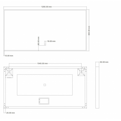 Miroir avec cadre Noir Mat QUADRO rétroéclairé LED - 120cm QUADRO 120 Miroir avec cadre Noir Mat QUADRO rétroéclairé LED - 120cm QUADRO 120