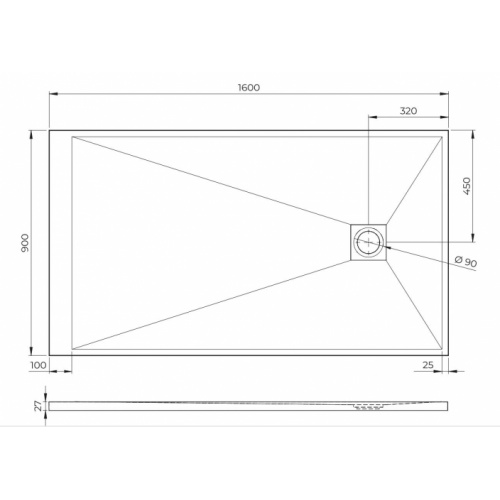 Receveur de douche ULTRA LIGHT Blanc 160x90cm 90x160 Receveur de douche ULTRA LIGHT Blanc 160x90cm 90x160
