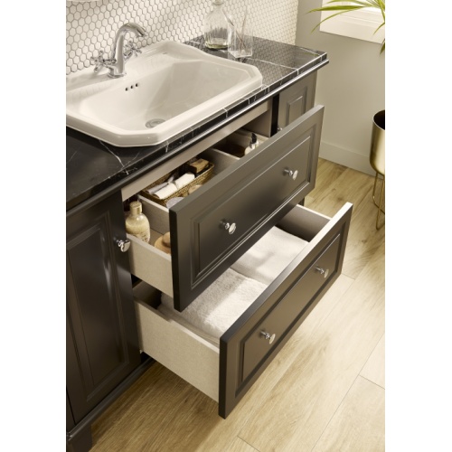 Meuble pour vasque à encastrer CARMEN Noir Mat A857136417_Carmen_Tiroirs