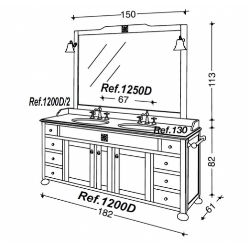 Meuble de salle de bain Ricordi composition 22 RICORDI 22