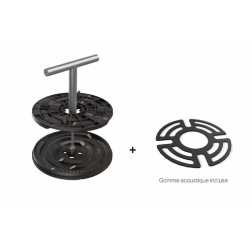 Plot Slim avec gomme acoustique H10/20 mm PP1020 détail Plot Slim avec gomme acoustique H10/20 mm PP1020 détail