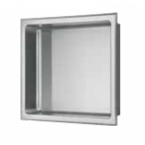 Niche murale de douche, étagère encastrable douche acier Inox Brossé - 30x30cm NS-1212 Chromé Niche murale de douche, étagère encastrable douche acier Inox Brossé - 30x30cm NS-1212 Chromé