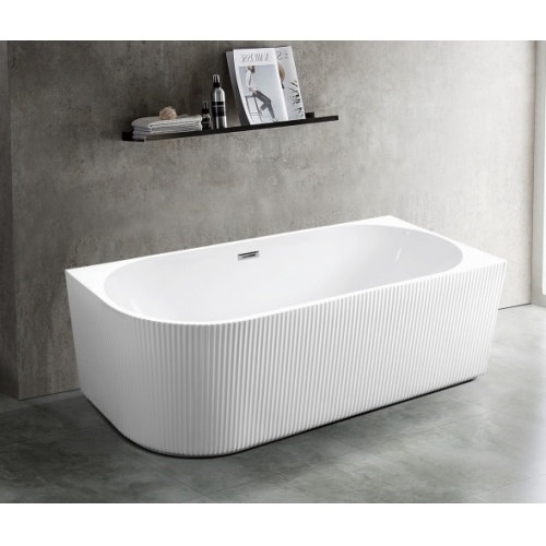 Baignoire d'angle NONNA cannelée 80x170cm Blanc - Angle à droite C-4239-15 NONNA Baignoire d'angle NONNA cannelée 80x170cm Blanc - Angle à droite C-4239-15 NONNA