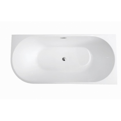 Baignoire d'angle NONNA cannelée 80x170cm Blanc - Angle à droite C-4239-17 - Dessus Baignoire d'angle NONNA cannelée 80x170cm Blanc - Angle à droite C-4239-17 - Dessus