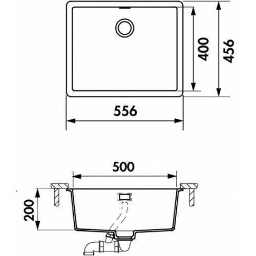 Cuve sous-plan BROOKLYN Croma L55 EVSP8100L Cuve sous-plan BROOKLYN Croma L55 EVSP8100L